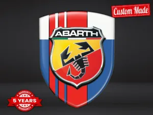 Fiat Abarth Pegatina Relieve Coche Resistente Alta Gama Moderna